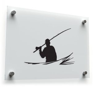Fisherman Silhouette Sticker