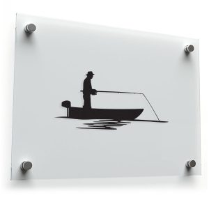 Fisherman in Boat Sticker
