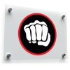 Fist Punch Silhouette Sticker 1