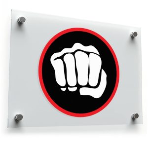 Fist Punch Silhouette Sticker