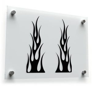 Flame Decal Sticker Set