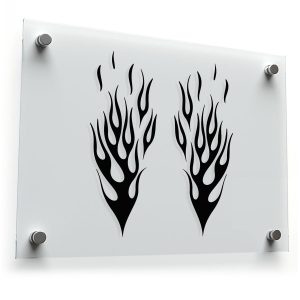 Flame Decal Sticker Set