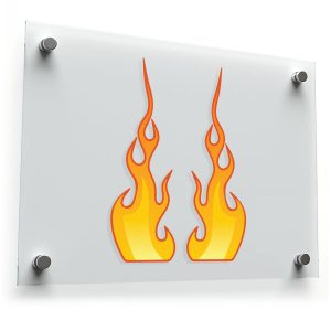 Flame Decal Sticker Set