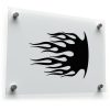 Flame Design Silhouette Sticker