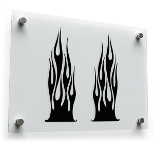 Flame Design Sticker Set