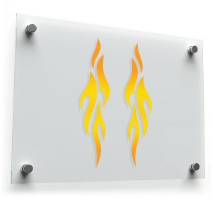 Flame Design Sticker Set