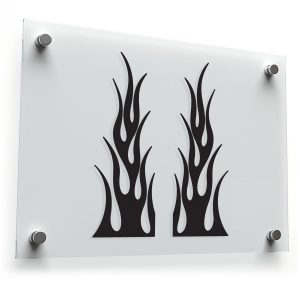 Flame Design Vinyl Decal Set