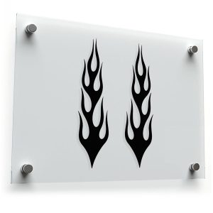Flame Design Vinyl Stickers