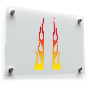 Flame Gradient Pinstripe Vinyl Decal