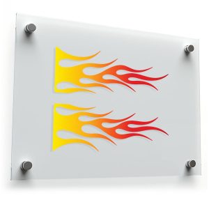Flame Gradient Vinyl Decal Set