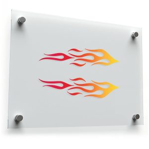 Flame Graphic Decal Set