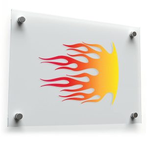 Flame Silhouette Sticker