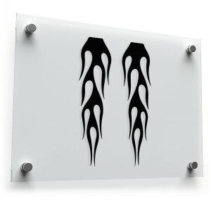 Flame Silhouette Sticker Set