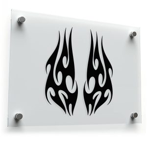Flame Silhouette Vinyl Decal