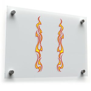 Flame Stripe Sticker Set