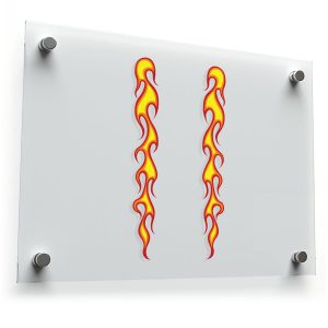 Flame Stripe Sticker Set