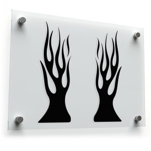 Flame Tree Silhouette Sticker