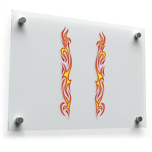 Flame Tribal Vinyl Sticker Set