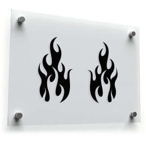 Flame Vinyl Decal Set