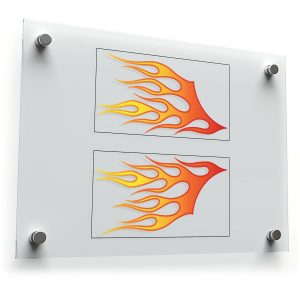 Flame Vinyl Decal Set