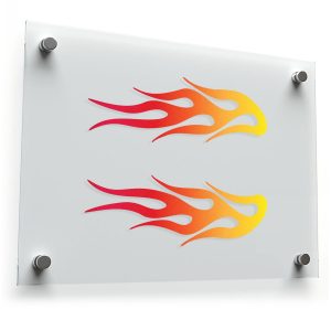 Flame Vinyl Sticker Set