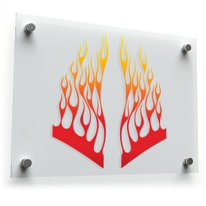 Flame Vinyl Sticker Set