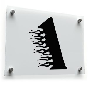 Flaming Arrow Vinyl Sticker