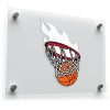 Flaming Basketball Sticker 1