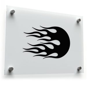 Flaming Circle Vinyl Decal