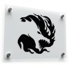 Flaming Dragon Head Silhouette Sticker