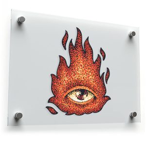 Flaming Eye Sticker
