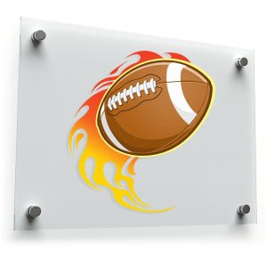 Flaming Football Sticker