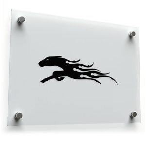 Flaming Horse Vinyl Sticker