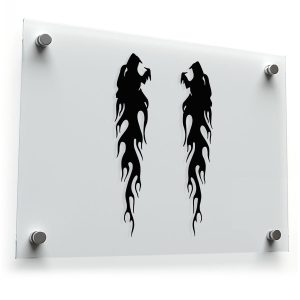 Flaming Reaper Vinyl Sticker Set