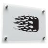 Flaming Rectangle Silhouette Sticker 1
