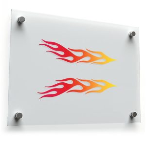 Flaming Red and Yellow Decal Set