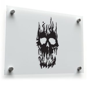Flaming Skull Decal
