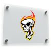 Flaming Skull Sticker – Vibrant Vinyl