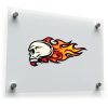 Flaming Skull Vinyl Decal 1