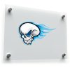 Flaming Skull Vinyl Decal
