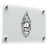 Flaming Skull Vinyl Decal