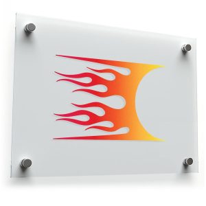 Flaming Sunburst Sticker