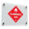 Flammable Gas Warning Sticker Decal