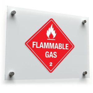Flammable Gas Warning Sticker Decal