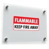 Flammable Keep Fire Away Sticker – Bold Red and 1