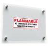 Flammable Warning Vinyl Sticker