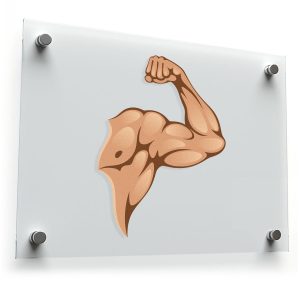 Flexed Bicep Bold Muscle Sticker