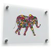 Floral Elephant Vinyl Decal 1
