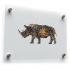 Floral Rhino Vinyl Sticker