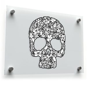 Floral Skull Decal